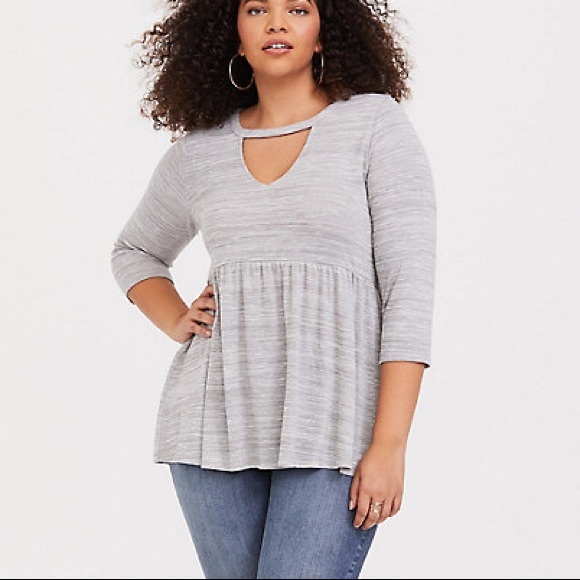 torrid Tops - Torrid Hacci Choker Babydoll Top